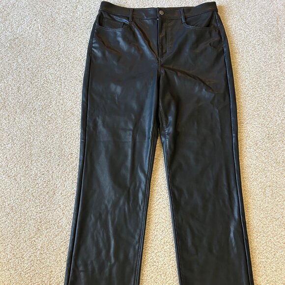 Five Pocket Straight Pants in Faux Leather Size 30 - Picture 4 of 4